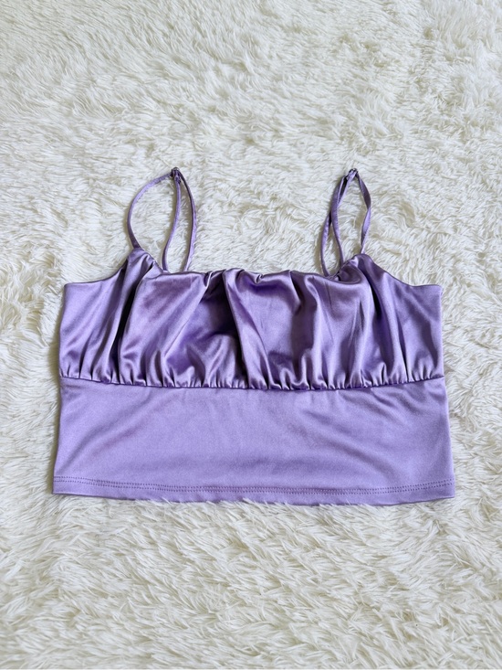 H&M Tops - H&M Lilac Satin Crop Cami